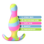 Blush Avant Kaleido Lime: Artisan 3 Inch Butt Plug