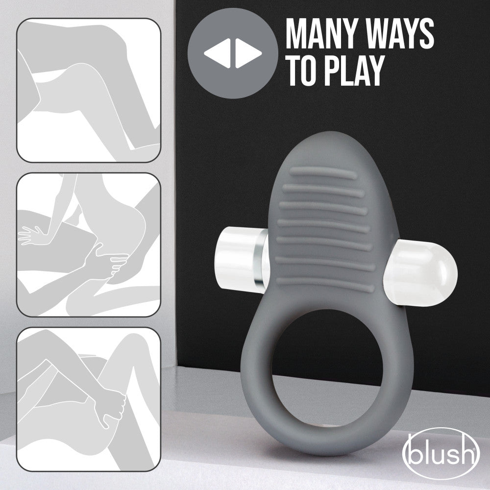 Blush Noje Slate Rechargeable Vibrating Cock Ring