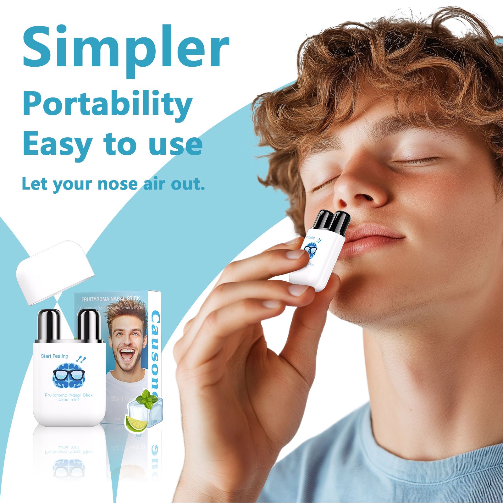CAUSONE Start Feeling Fruit Aromatherapy Nasal Inhaler Stick