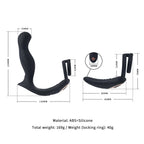 LOCKINK Black Mamba Prostata-Massagestab mit Hodenring App-gesteuert