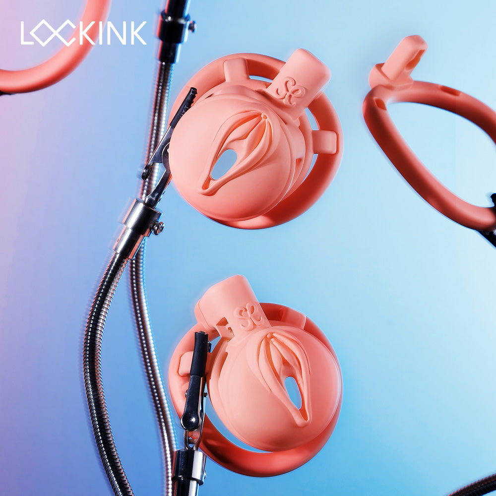 LOCKINK Sevanda 3D Gedruckter Rosa Pride Keuschheitskäfig für Männer