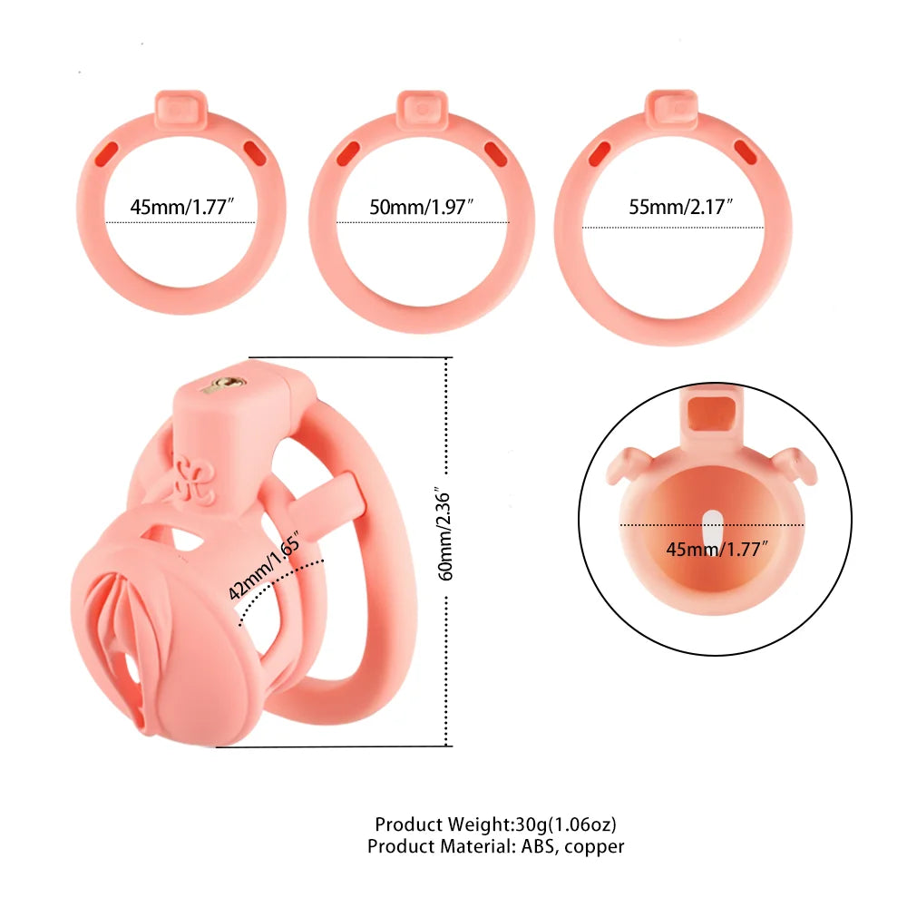 LOCKINK Sevanda 3D Gedruckter Rosa Pride Keuschheitskäfig für Männer