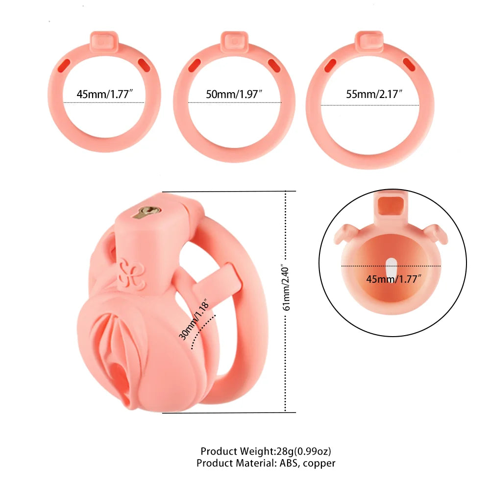 LOCKINK Sevanda 3D Gedruckter Rosa Pride Keuschheitskäfig für Männer