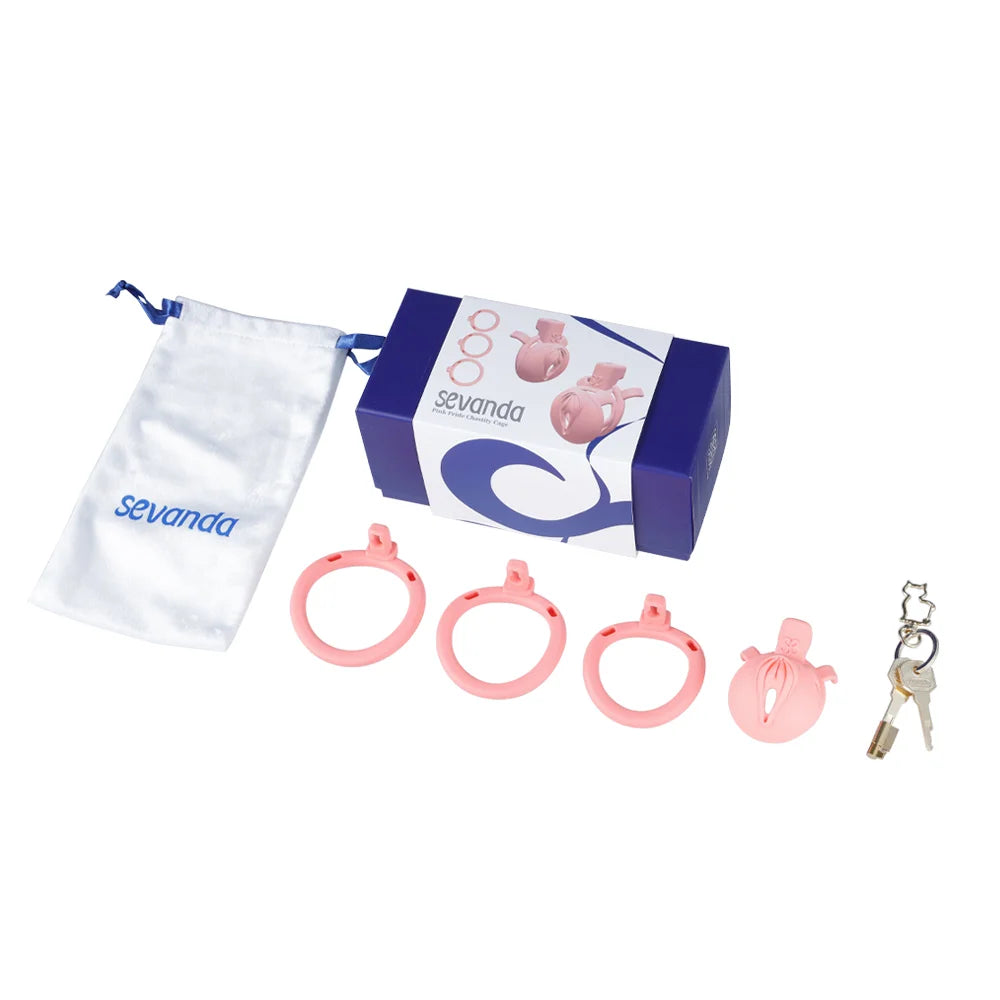 LOCKINK Sevanda 3D Gedruckter Rosa Pride Keuschheitskäfig für Männer