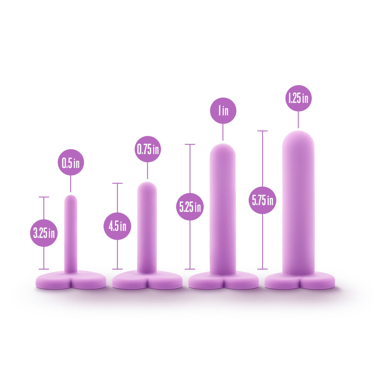 Blush Wellness 4-teiliges Dilator-Set für die vaginale, anale Öffnung & Tiefe