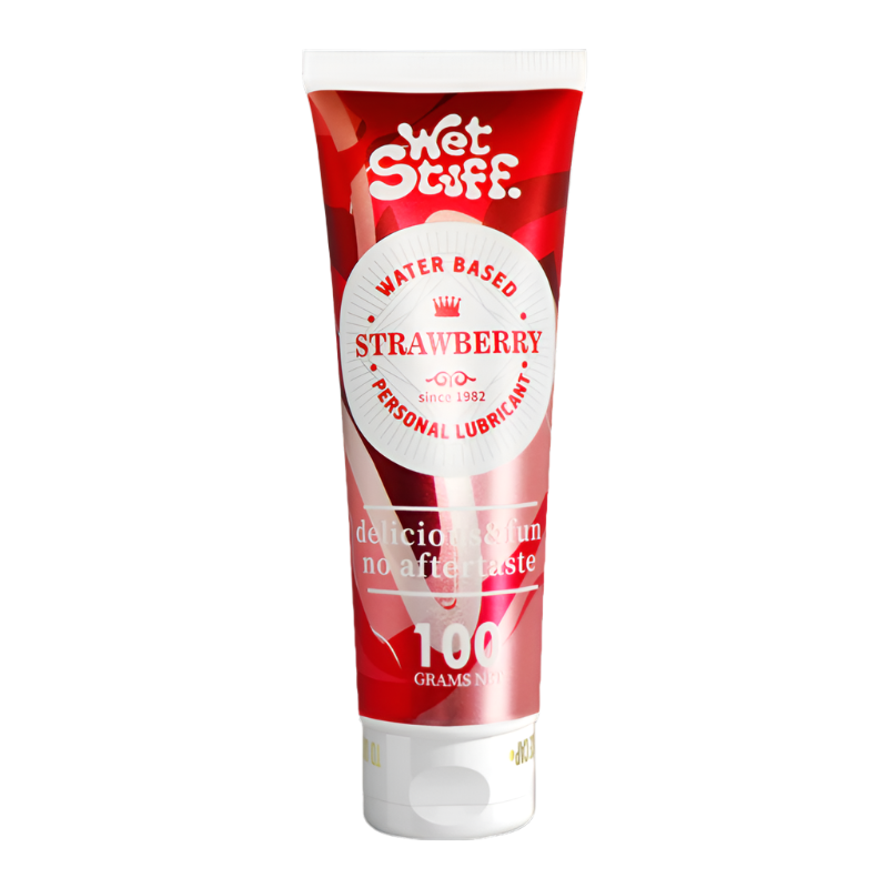 Wet Stuff Strawberry Water-Based Edible Lubricant 100g