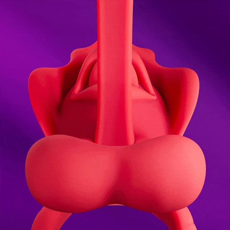 AAV Big Mouth Licking & Vibrating Cock Ring App Controlled