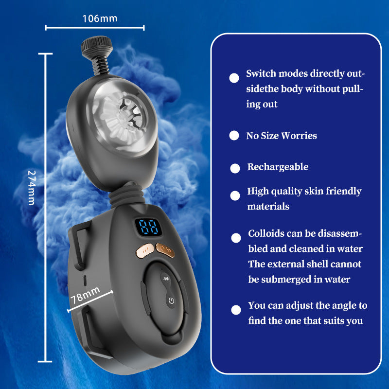 Freihändig tragbarer Gürtel-Masturbator für Männer, ferngesteuert