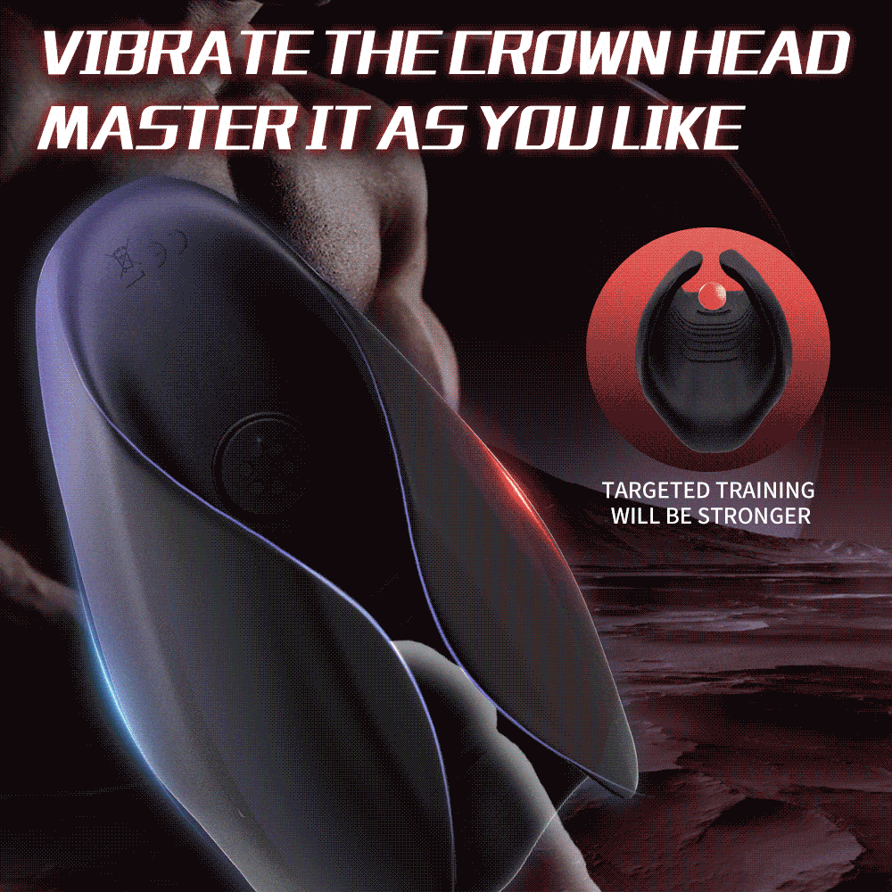 Black Eagle Pulse Tapping Vibrating Male Masturbator