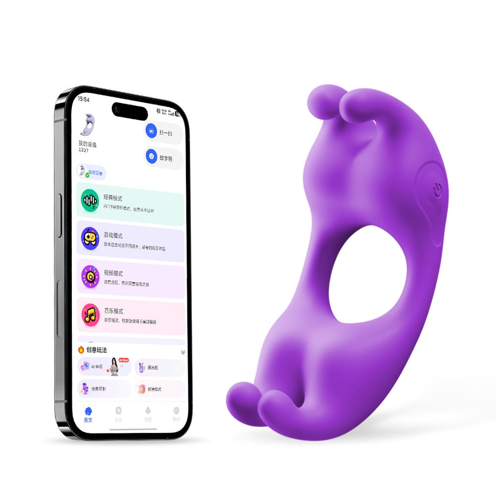 Bunny Wearable Clitoral Vibrating Cock Ring App Controlled