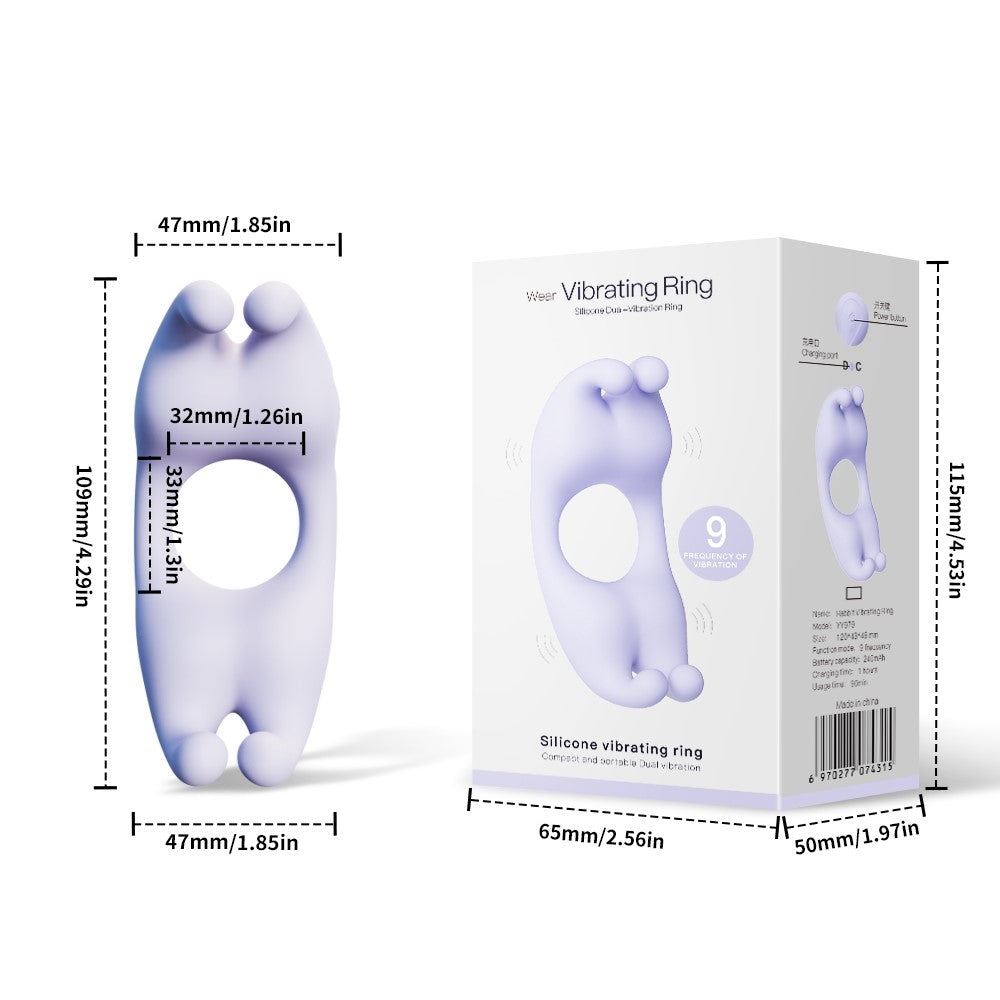 Bunny Wearable Clitoral Vibrating Cock Ring App Controlled