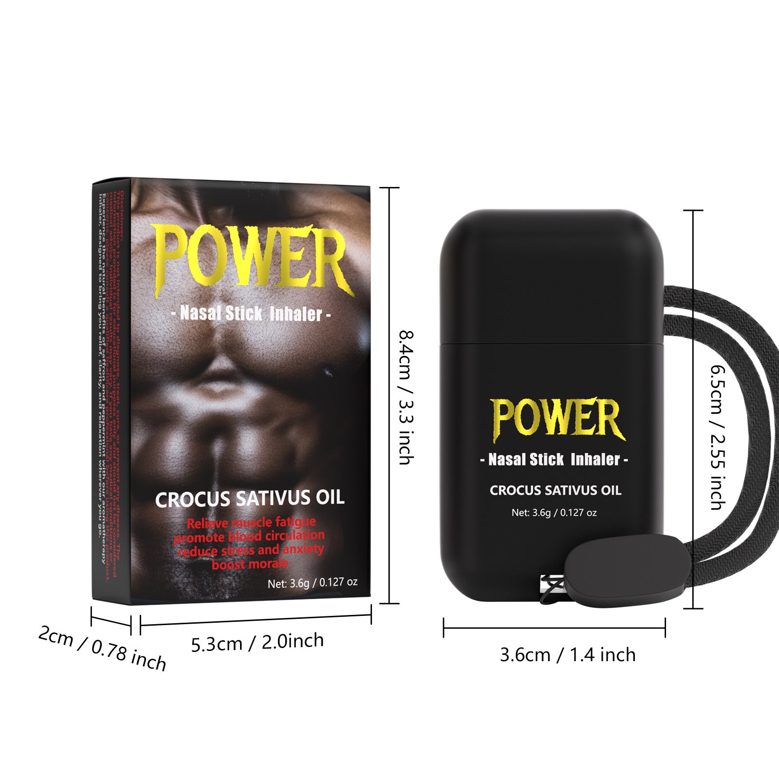 CAUSONE POWER Crocus Sativus Aromatherapy Nasal Inhaler Stick