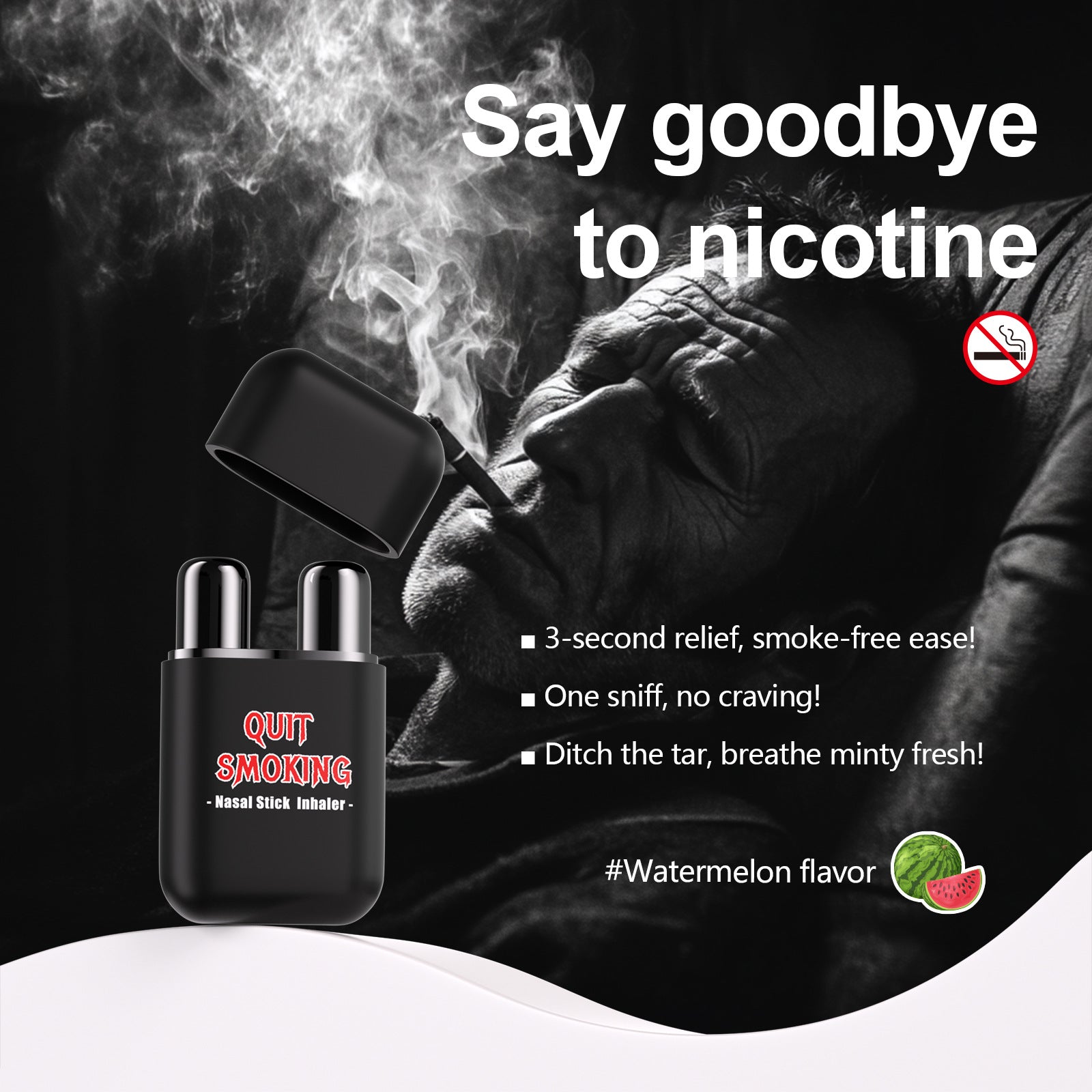 CAUSONE QUIT SMOKING Watermelon Aromatherapy Nasal Inhaler Stick
