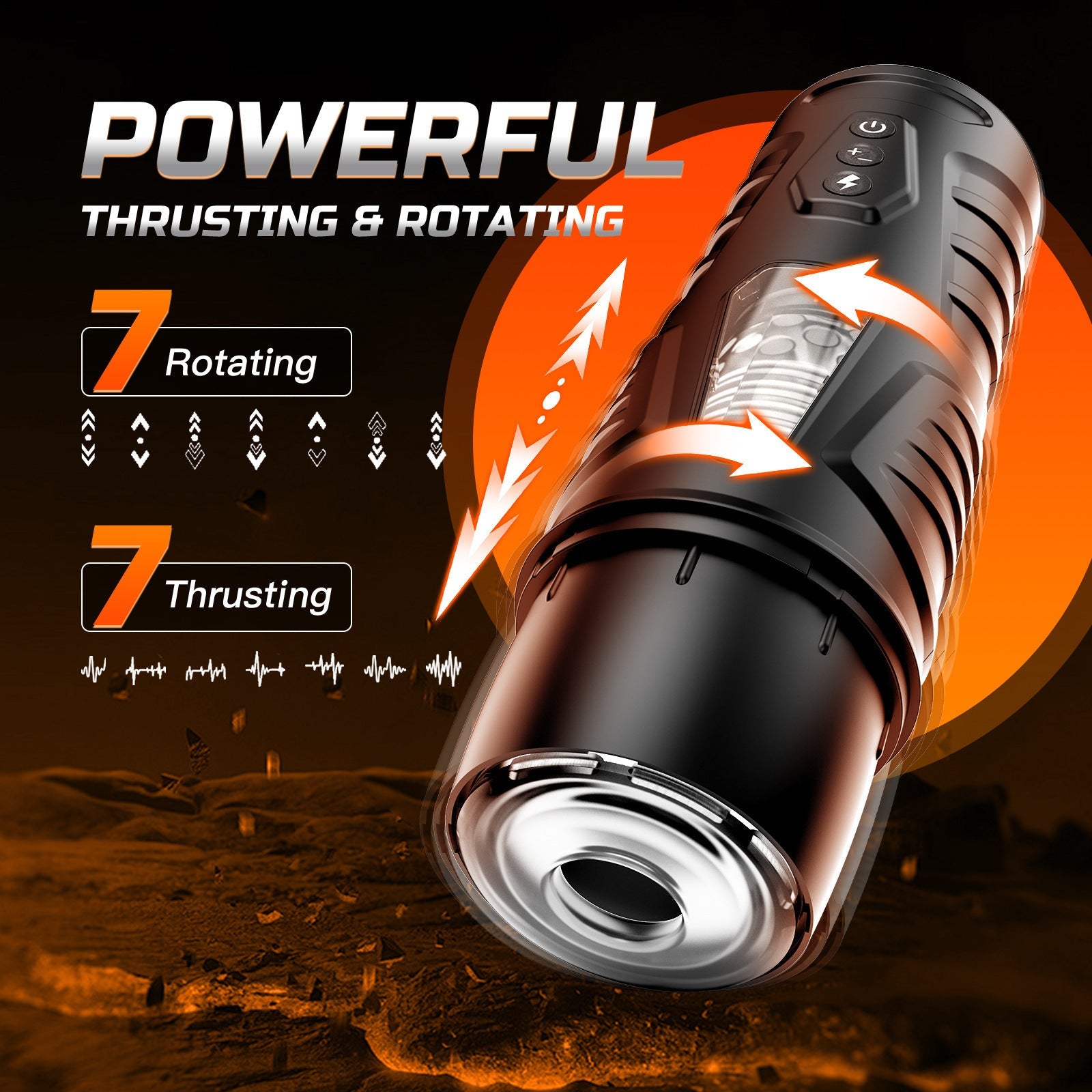 Dark Warrior Rotating & Thrusting Male Masturbator App Controlled