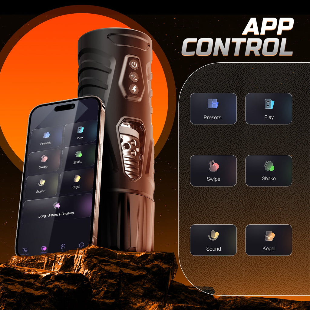 Dark Warrior Rotating & Thrusting Male Masturbator App Controlled