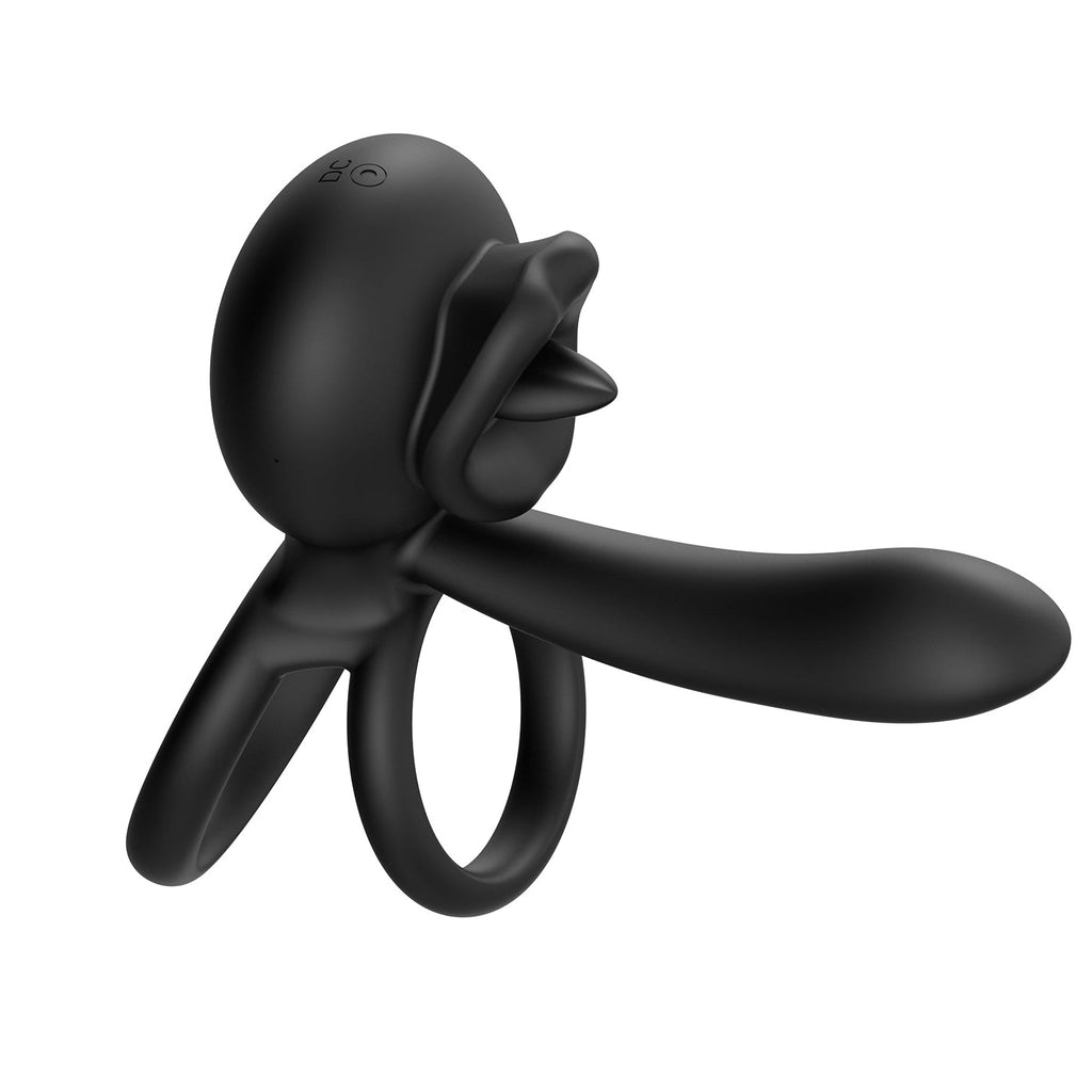 Dragon Tongue 2-in-1 Leck- & Vibrations-Hodenring App gesteuert