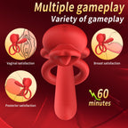 Dragon Tongue 2-in-1 Leck- & Vibrations-Hodenring App gesteuert