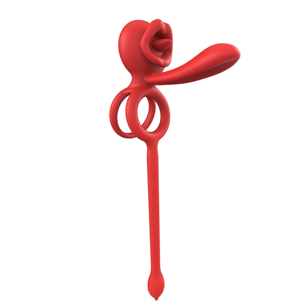 Dragon Tongue 3-in-1 Licking & Vibrating Cock Ring App Controlled