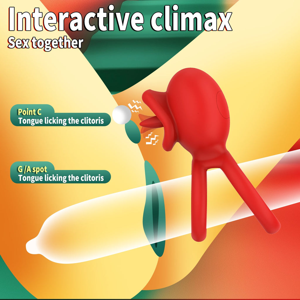 Dragon Tongue Licking & Vibrating Cock Ring App Controlled