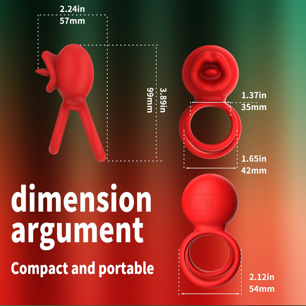 Dragon Tongue Licking & Vibrating Cock Ring App Controlled