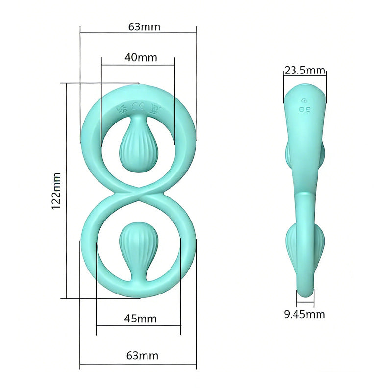 Dual Stimulation Clit Vibrating Cock Ring Remote & App Controlled