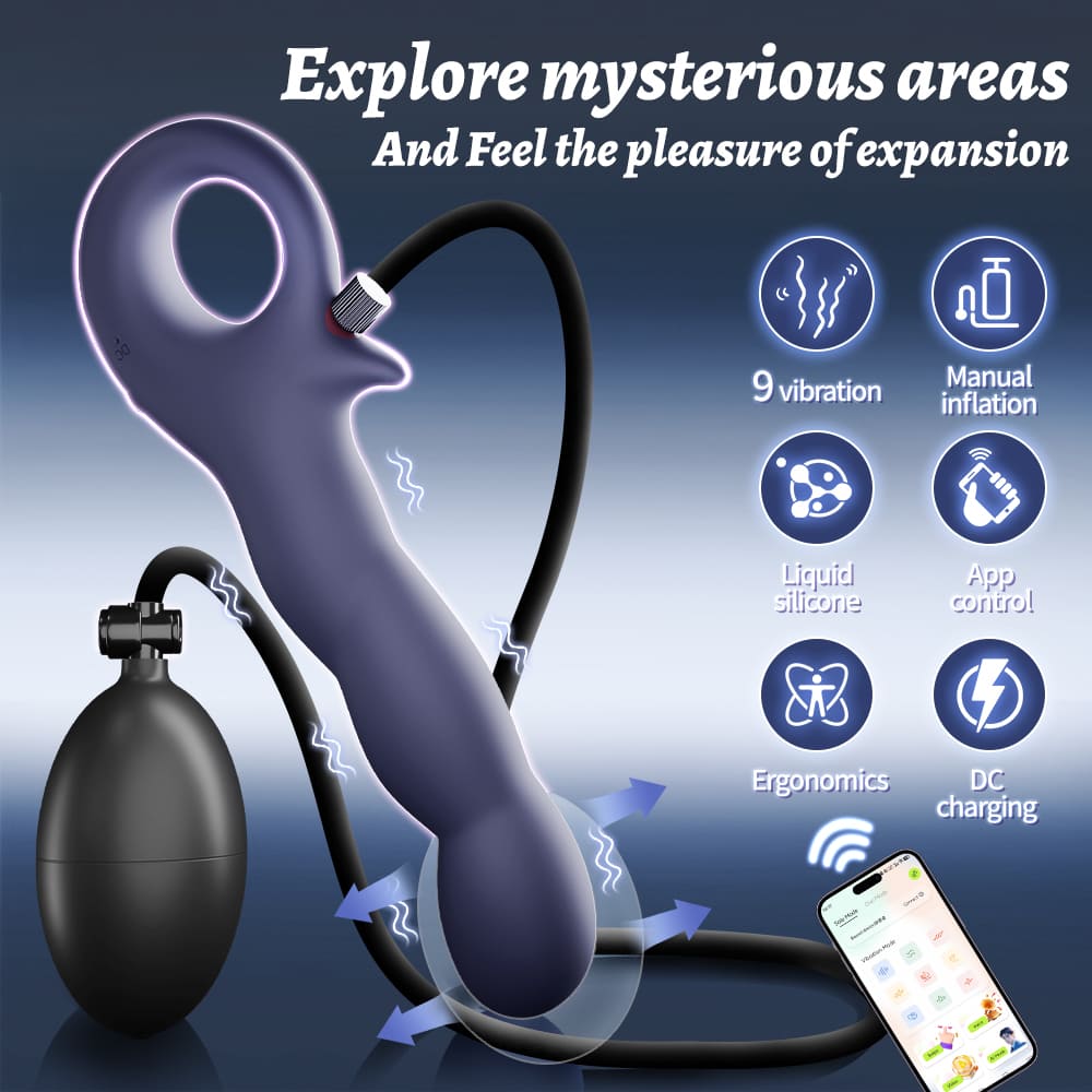 Explorer Inflatable Vibrating Prostate Massager App-Controlled