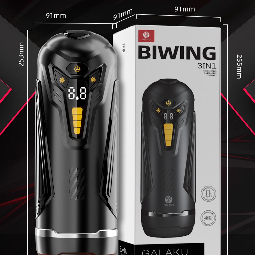 GALAKU Biwing Vibrating & Thrusting Male Masturbator App Controlled