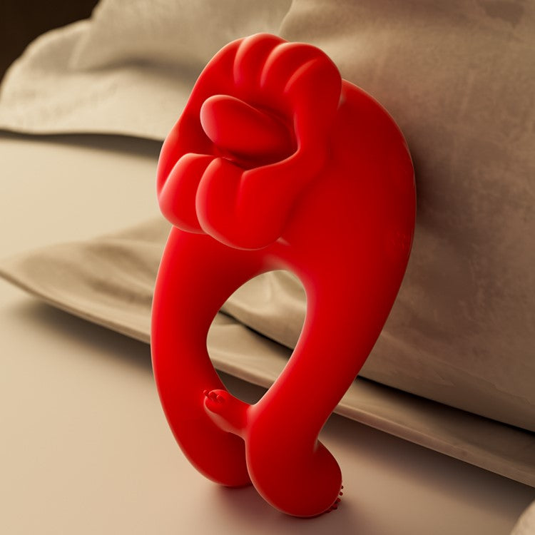 GALAKU Kiss Licking & Vibrating Cock Ring App Controlled
