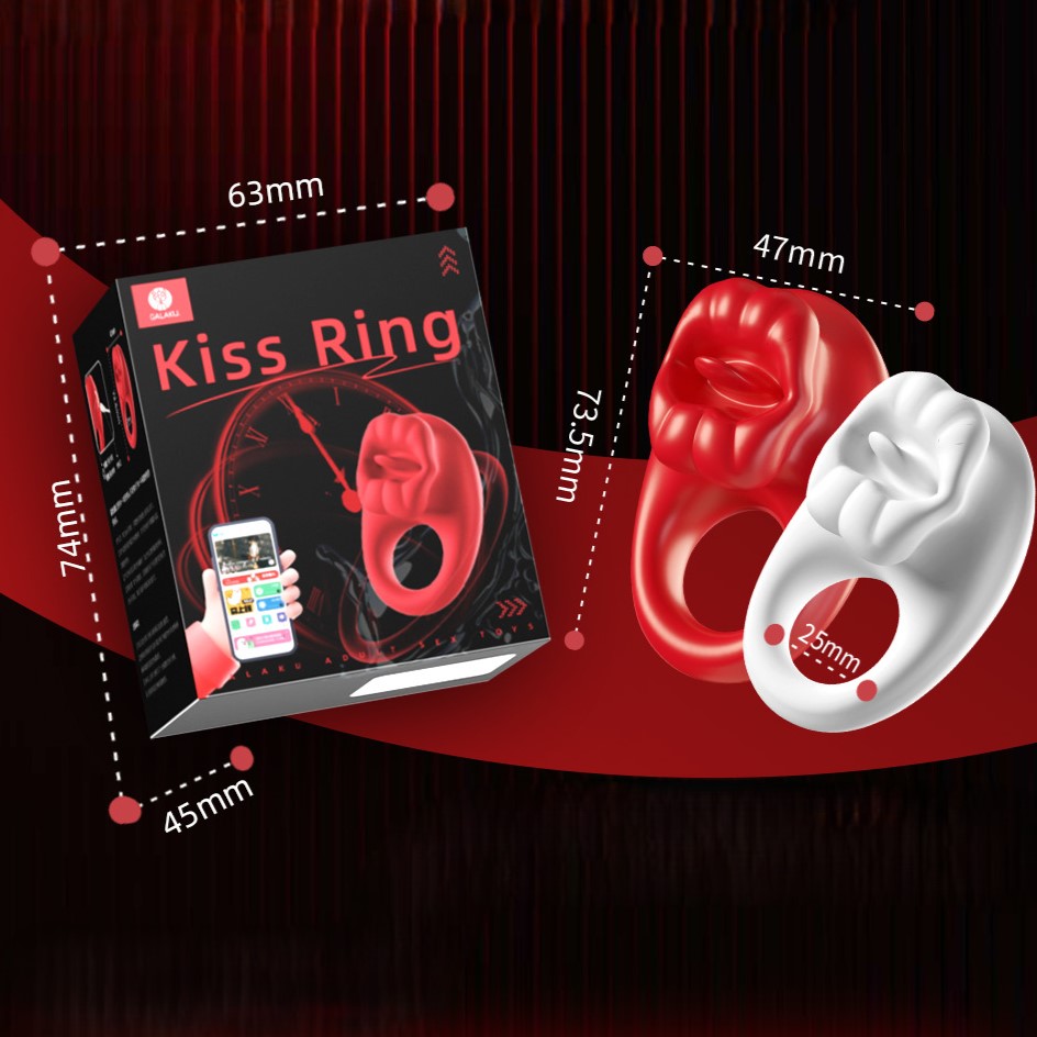 GALAKU Kiss Licking & Vibrating Cock Ring App Controlled