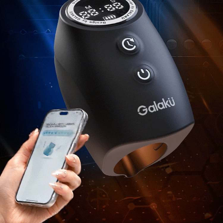 GALAKU Timer Vibrating & Tapping Male Masturbator App-Controlled