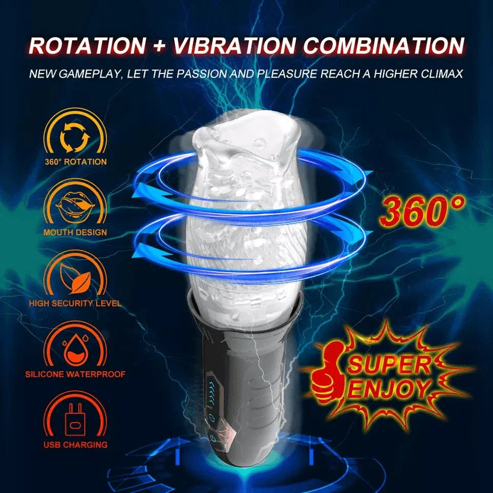 Gawk Gawk 3000 Rotating & Vibrating Male Masturbator Cup