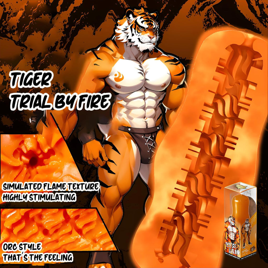 GibbonBoi Gelber Tiger Tier Männlicher Masturbator