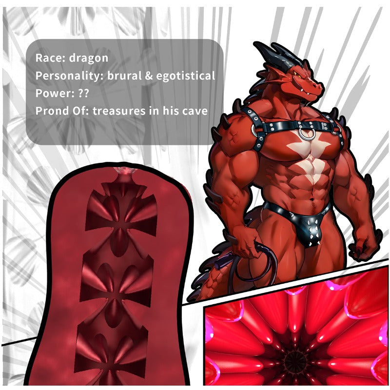 GibbonBoi Rotdrachen-Tiervibrator für Männer