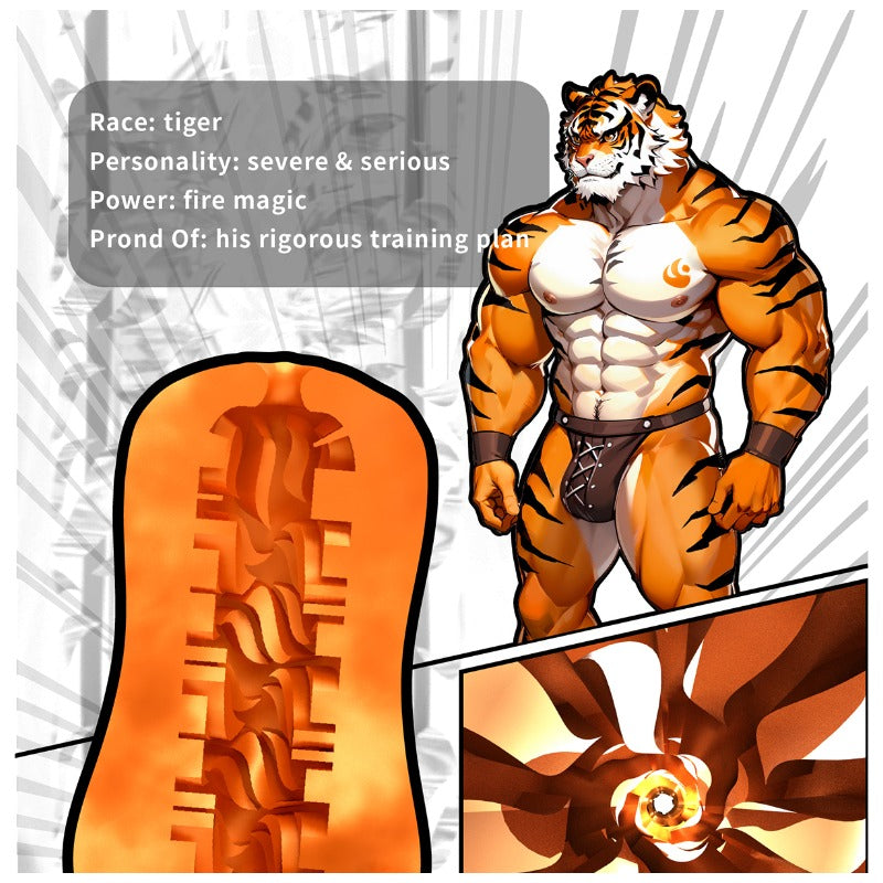 GibbonBoi Gelber Tiger Tier Männlicher Masturbator