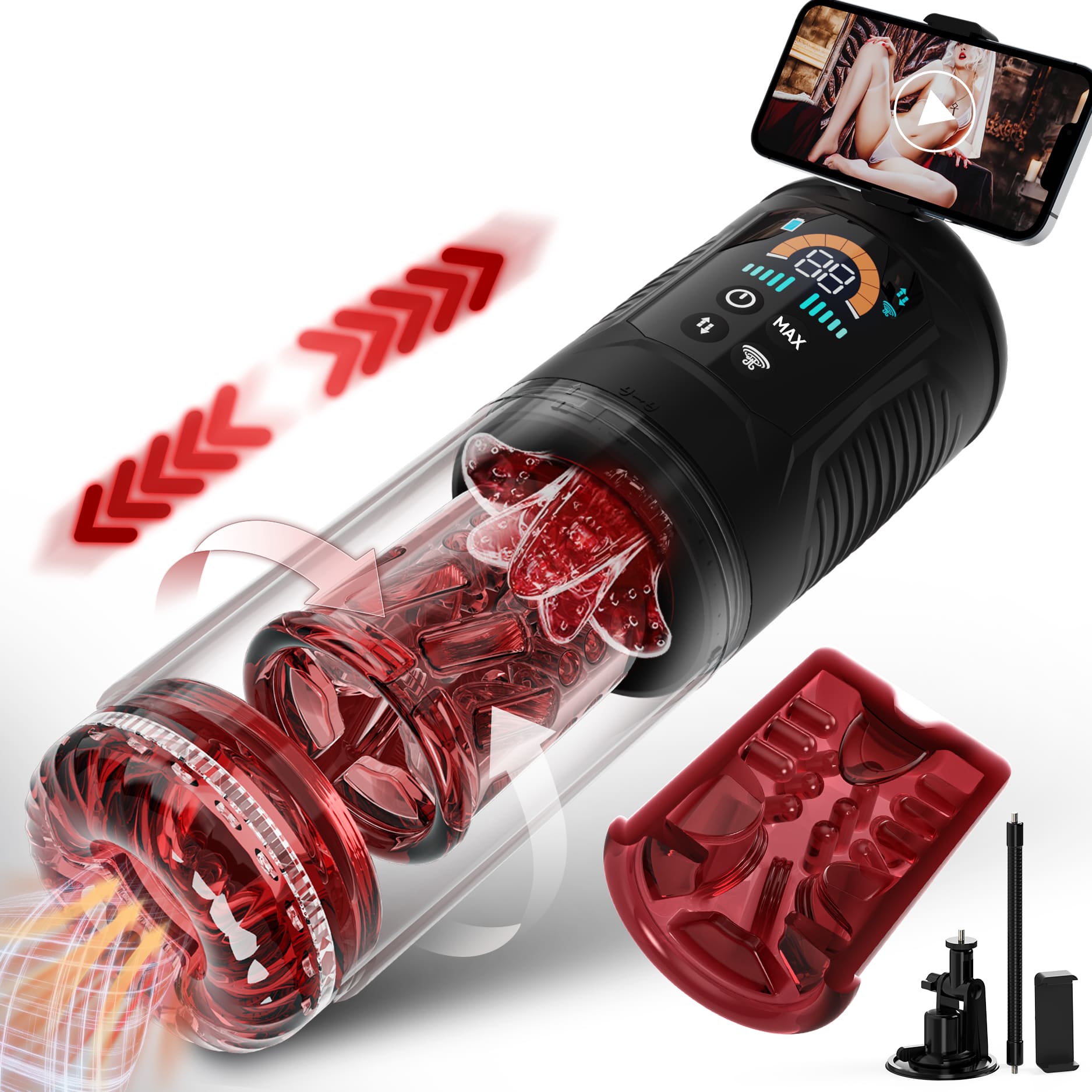 Hgod Peak Thrusting & Sucking Male Masturbator With Suction Base