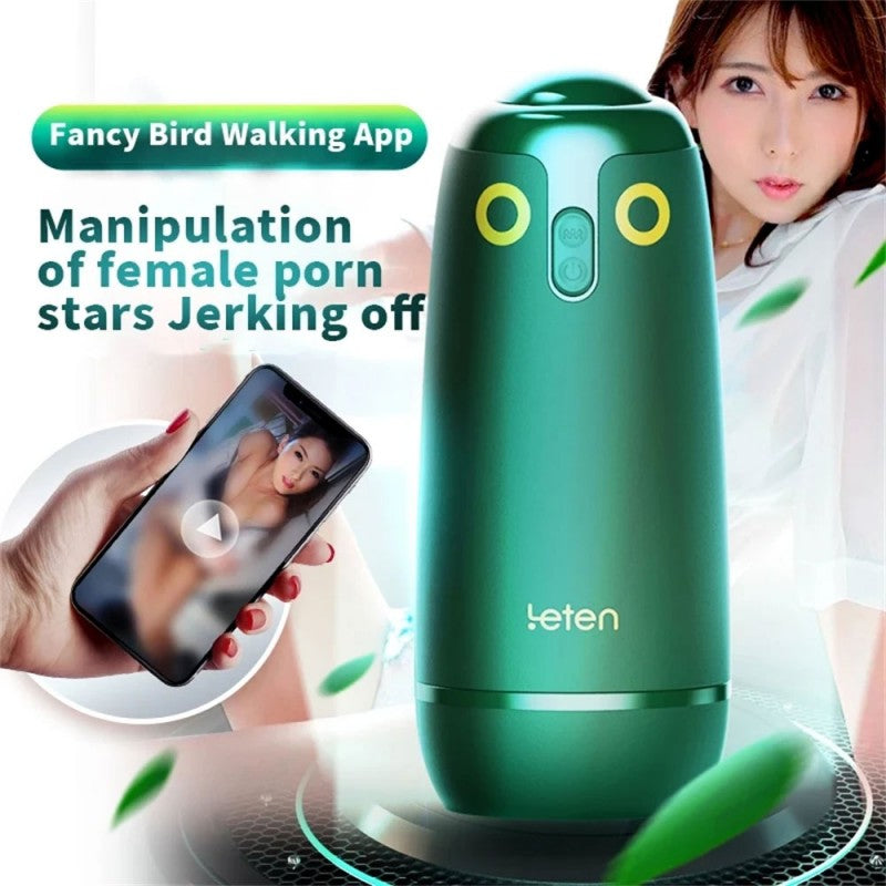 Leten Birds Realistic Vibrating Male Masturbator App Controlled - Yui Hatano