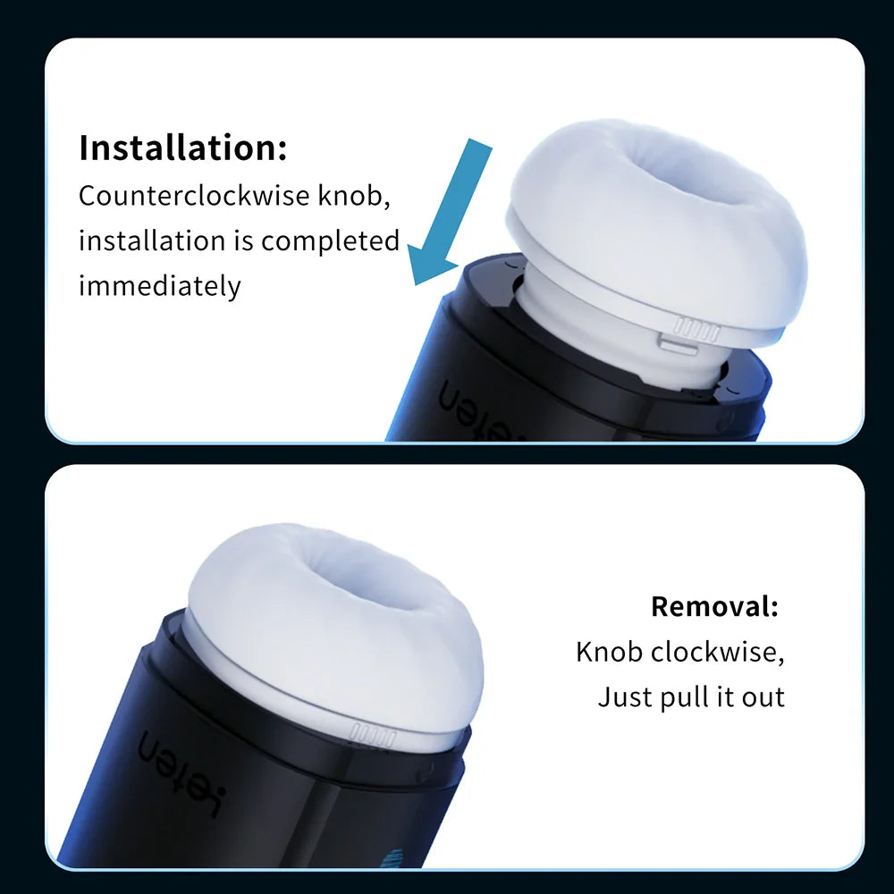 Leten Black Hole Pro Sucking & Thrusting Male Masturbator