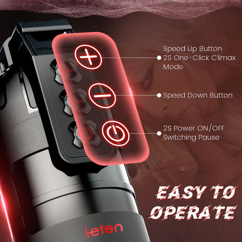 Leten Grenade Realistic Vibrating Male Masturbator App Controlled