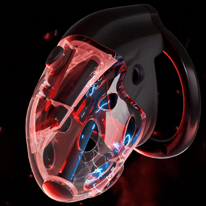 LOCKINK Electric Shock & Vibrating Male Chastity Cage Remote Controlled