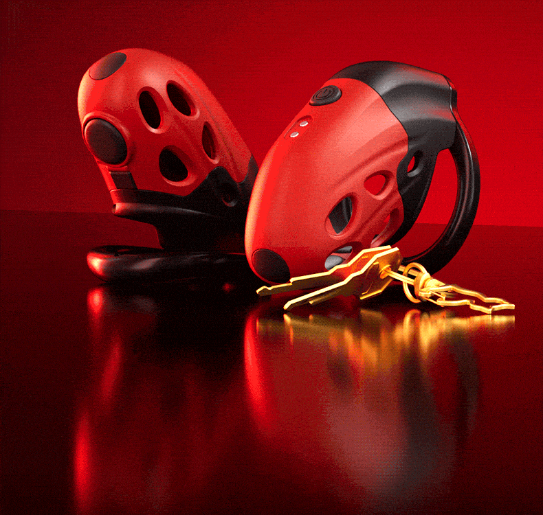 LOCKINK Electric Shock & Vibrating Male Chastity Cage Remote Controlled