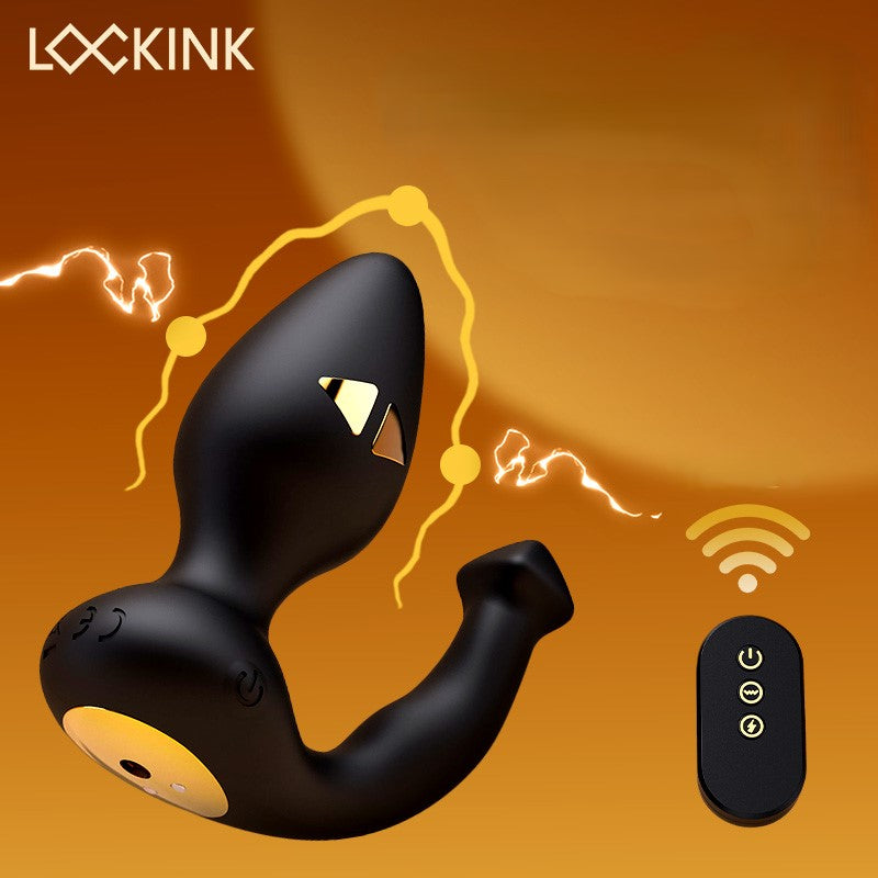 LOCKINK E-Stim Anal Plug with Fox Tail Remote Controlled