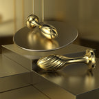 LOCKINK Sevanda Gold Metall Ananalplug mit Perlenfuß