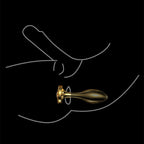 LOCKINK Sevanda Gold Metall Ananalplug mit Perlenfuß