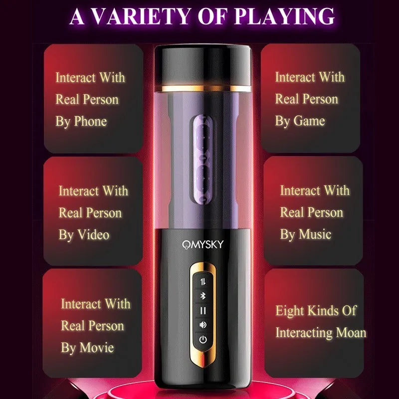 OMYSKY Wolf Thrusting & Rotaing Male Masturbator Bluetooth