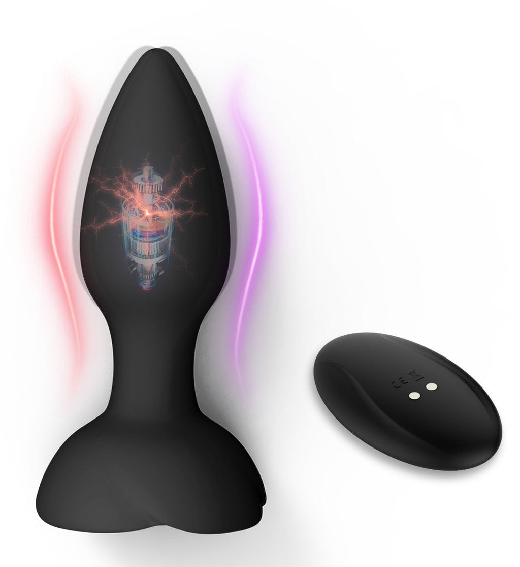 Rose Vibrating Butt Plug Remote Controlled