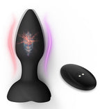 Rose Vibrating Butt Plug Remote Controlled