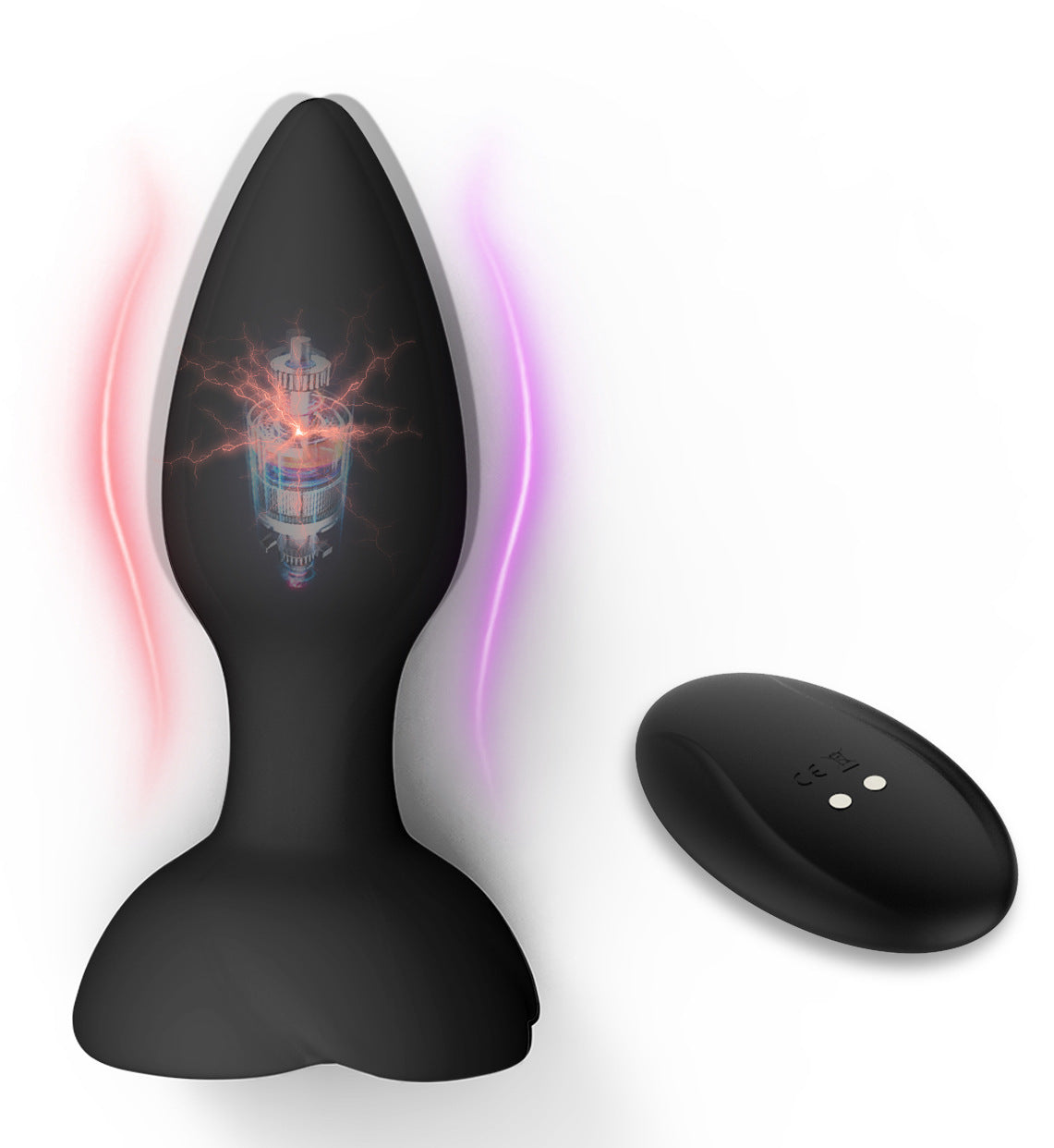Rose Vibrating Butt Plug Remote Controlled
