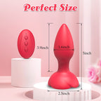 Rose Vibrating Butt Plug Remote Controlled