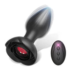 Rose Vibrating Butt Plug Remote Controlled