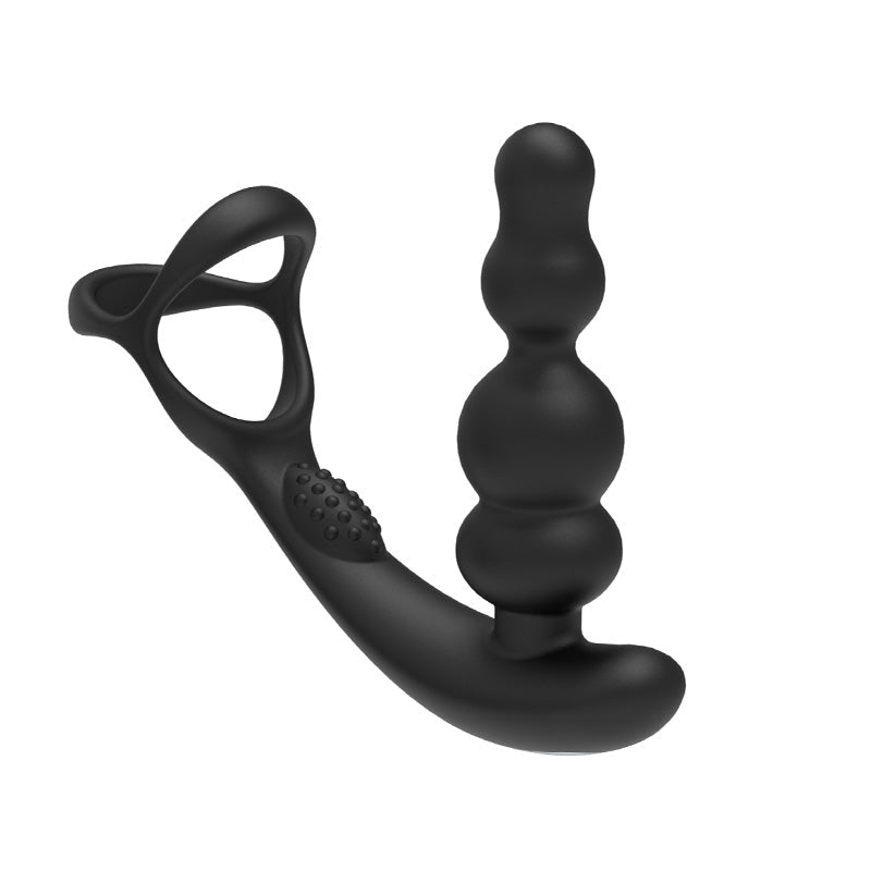 Rotating & Vibrating Anal Beads with Prostate Massager & Cock Ring Remote Controlled